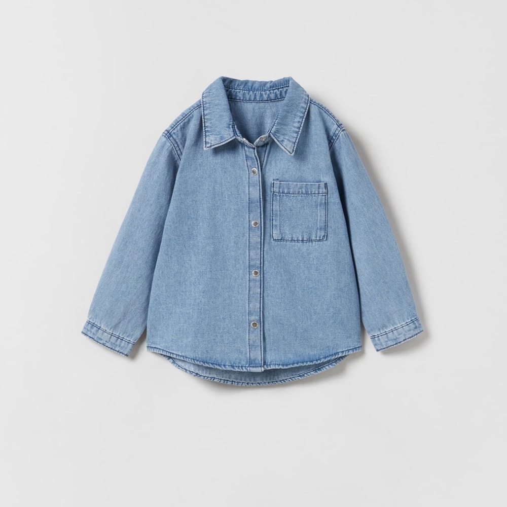 Zara denim button up